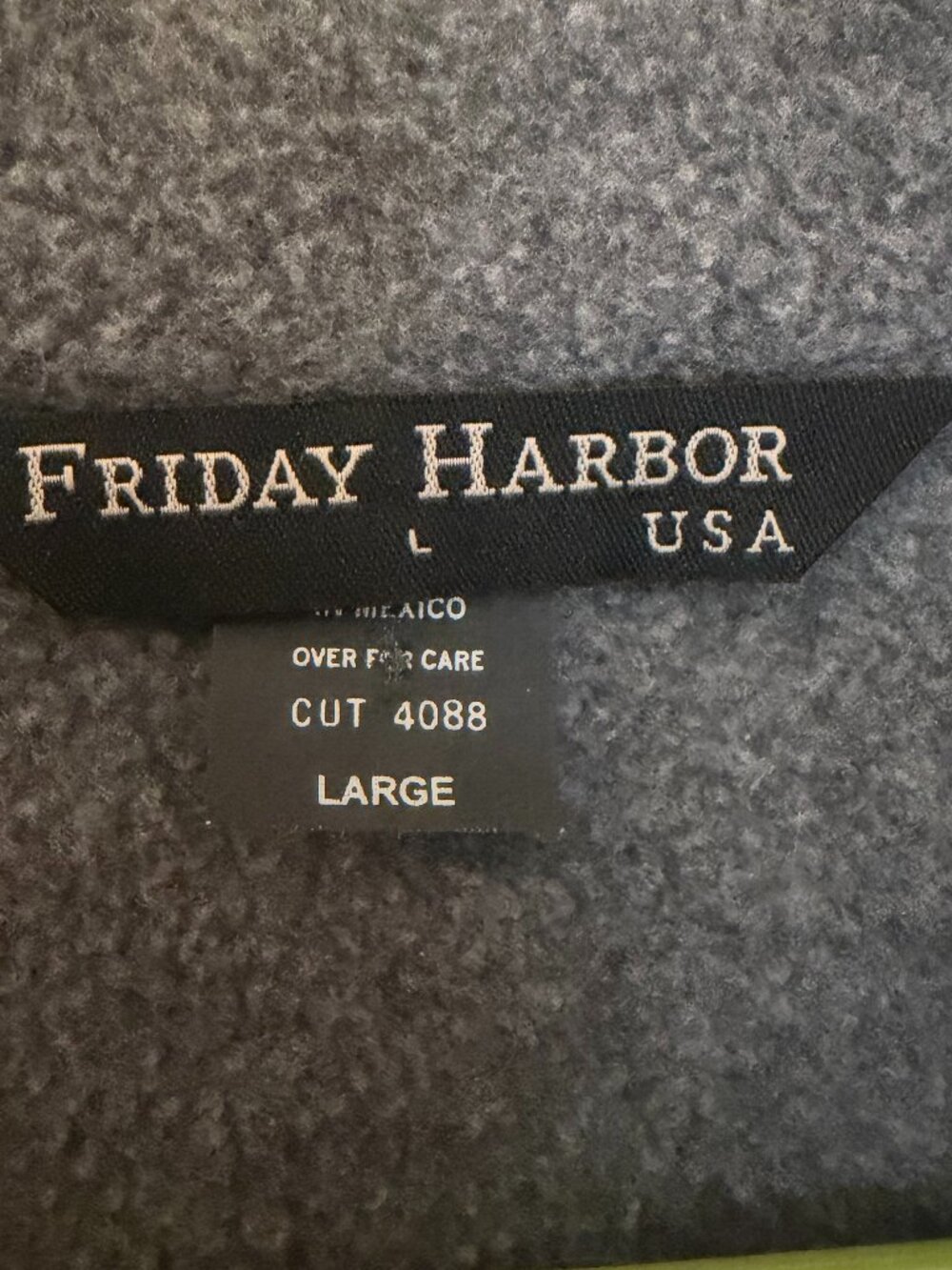 Friday Harbor Gray Fleece Peacoat W L - Picture 2 of 3